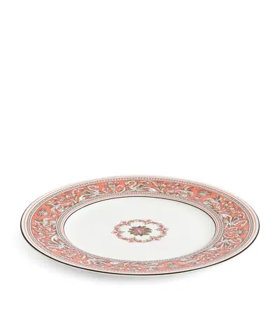 Wedgwood Florentine Salmon Plate In Red