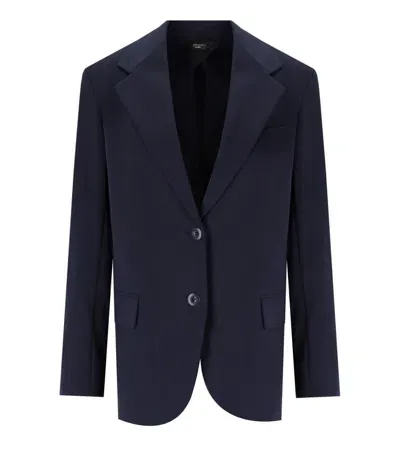 Weekend Max Mara Erik Blue Single-breasted Jacket