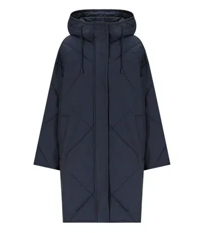 Weekend Max Mara Giunto Blue Hooded Padded Coat