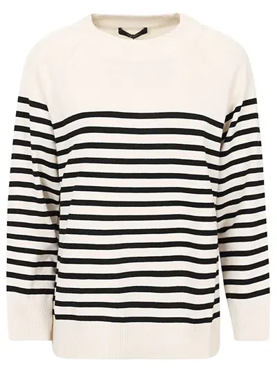 Weekend Max Mara Striped Crewneck Jumper In Multi