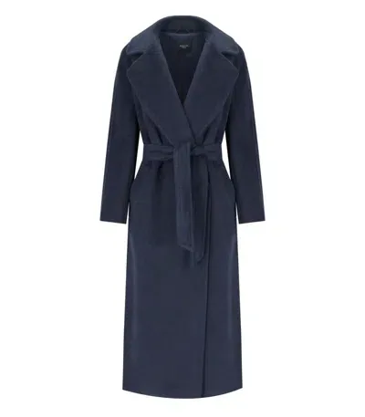 Weekend Max Mara Tempera Blue Belted Coat