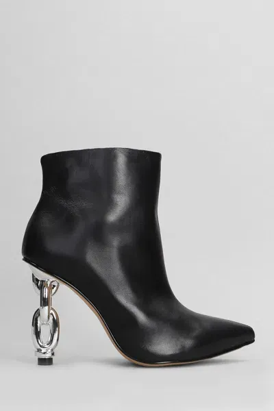 Werner High Heels Ankle Boots In Black