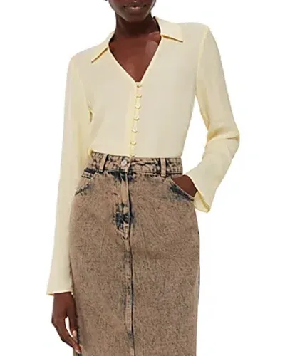 Whistles Daphne Buttoned Shirt In Neutral