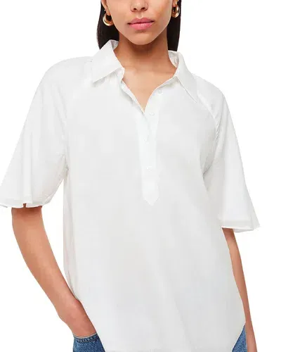 Whistles Mia Short Sleeve Shirt In White