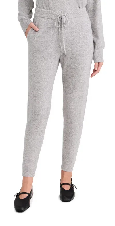 White + Warren Cashmere Jogger Pants Grey