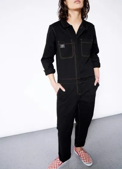 Wildfang The Essential Long Sleeve Coverall In Black