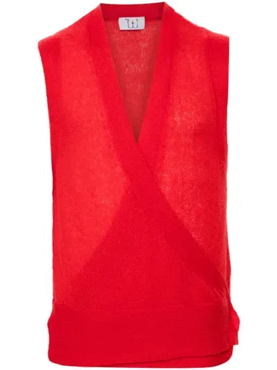 Winnie Ny Wrap Vest In Red