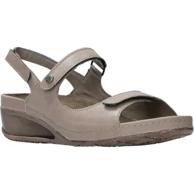 Wolky Pica Slingback Wedge Sandal In Gray