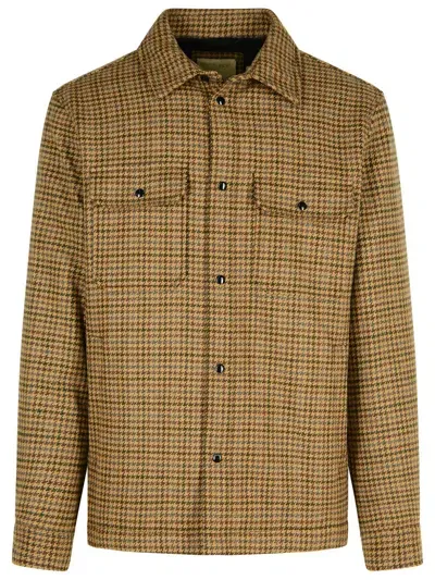 Woolrich Alaskan Beige Wool Blend Shirt In Brown