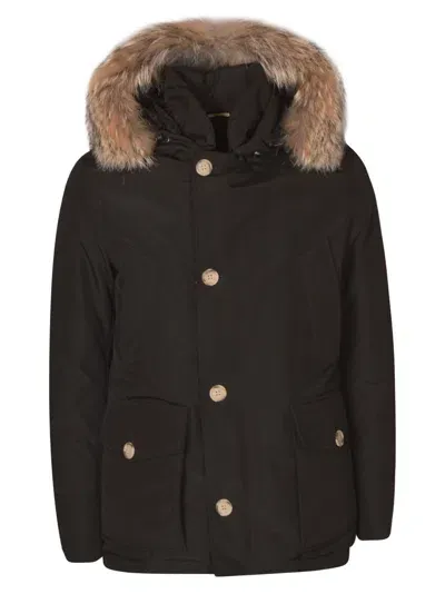 Woolrich Arctic Detachable Fur Parka In Black