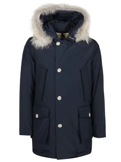 Woolrich Arctic Detachable Fur Parka In Blue