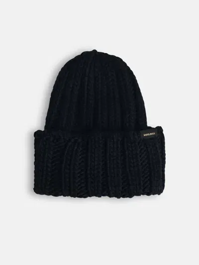 Woolrich Blue Wool Blend Beanie