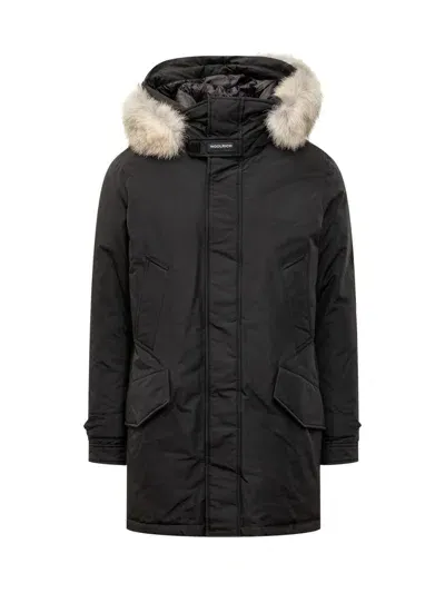 Woolrich Polar High Fur Parka In Black