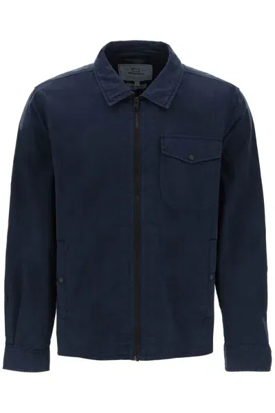 Woolrich Cotton Overshirt For In Blue