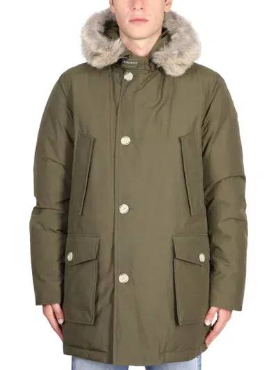 Woolrich Down Jacket Arctic In Green