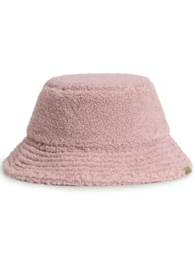 Woolrich Faux-shearling Bucket Hat In Pink