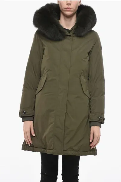 Woolrich Fur Hood Keystone Parka In Green