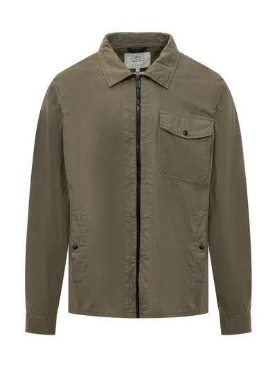 Woolrich Gabardine Jacket In Green