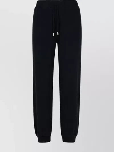 Woolrich Jogger Cotton Pants Elastic Waistband In Black