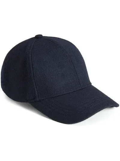 Woolrich Logo-embroidered Cotton Baseball Cap In Blue