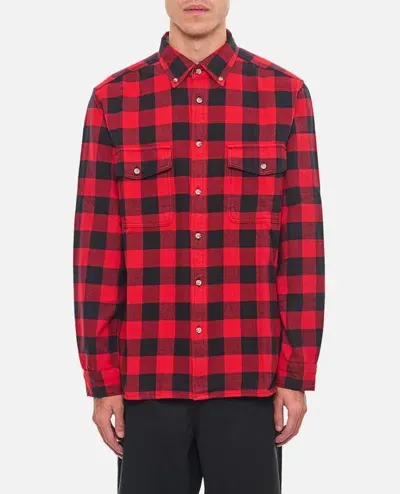 Woolrich Plaid Chamois Shirt In Red