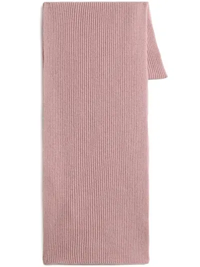 Woolrich Ribbed Cashmere Scarf In Pink