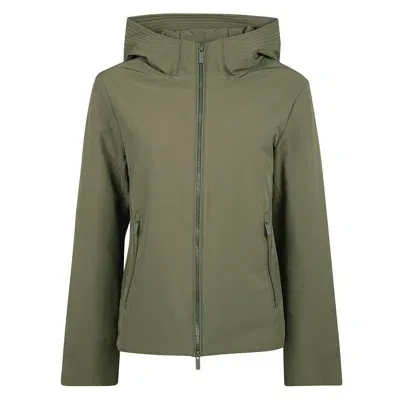 Woolrich Short Firth Parka In Green