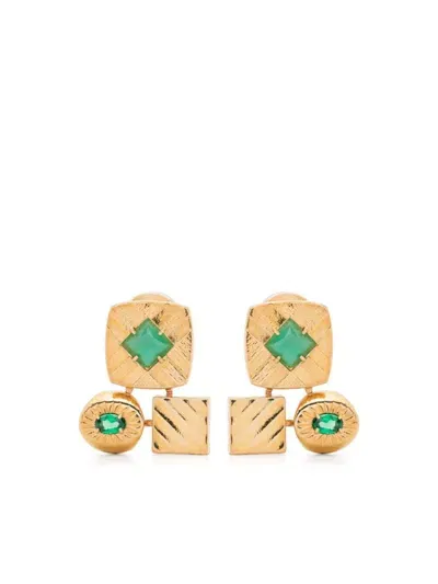 Wouters & Hendrix Crystal-embellished Earrings In Gold