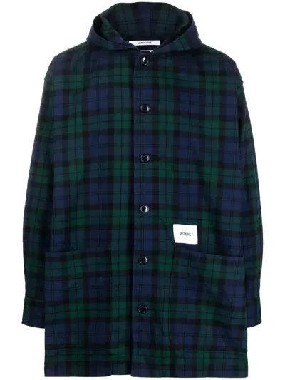 Wtaps Bout Check Hooded Jacket In Green