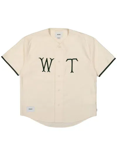 Wtaps Logo-print Shirt In Neutrals