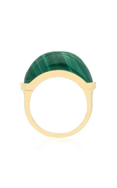 Wyld Box Jewelry 18k Yellow Gold And Malachite Luna Ring