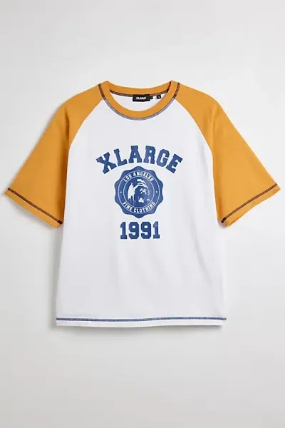 Xlarge 1991 Raglan Tee In White, Men's At Urban Outfitters