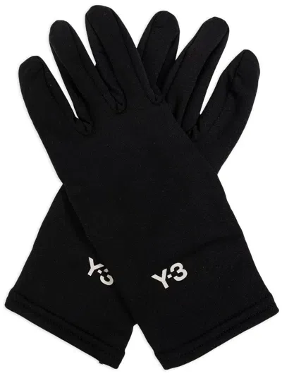 Y-3 Logo Print Gloves In Black