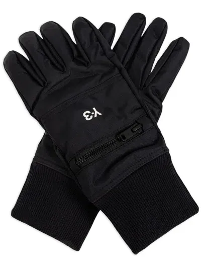 Y-3 Ny Gloves In Black