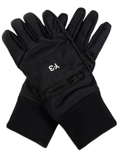 Y-3 Pocket-detailing Gloves In Black