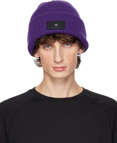 Y-3 Purple Classic Beanie