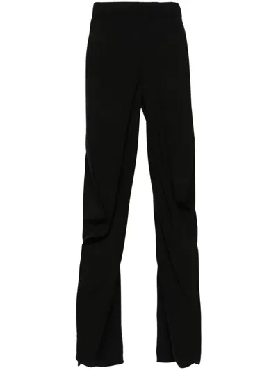 Y/project Wool Tapered Trousers In Black