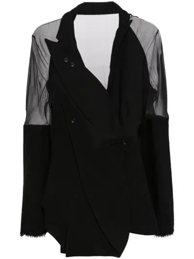 Yehuafan Asymmetric Jacket In Black