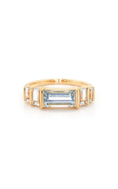 Yi Collection 18k Yellow Gold Aquamarine Ring In Blue