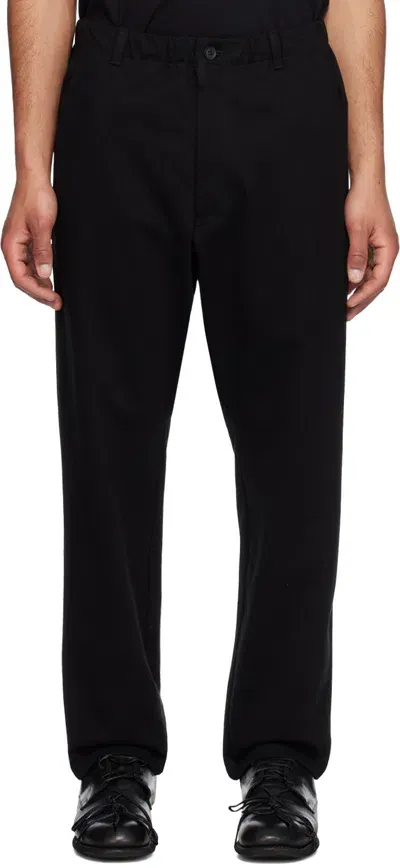 Yohji Yamamoto Black Straight-leg Trousers In 1 Black