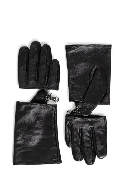 Yohji Yamamoto Combination Hook Gloves In Black