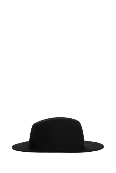 Yohji Yamamoto Gabardine Side Brim Hat In Black