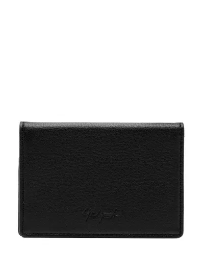 Yohji Yamamoto Leather Card Holder In Black