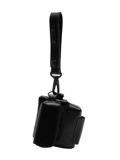 Yohji Yamamoto Multi-pockets Keyring In Black