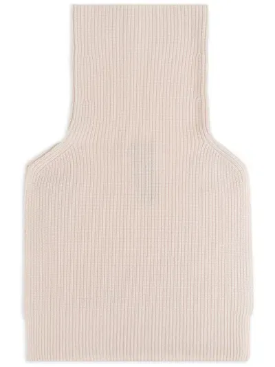 Yves Salomon Ribbed Wool Snood In Pink