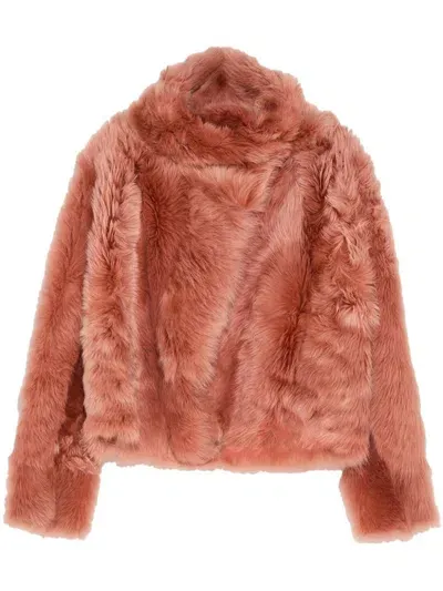 Yves Salomon Toscana Jacket In Pink