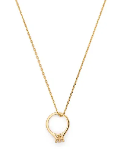 Yvonne Léon 18kt Yellow Gold Pendentif Fiançailles Diamond Necklace