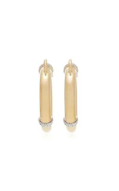 Yvonne Léon Carabiner 9k Yellow Gold Diamond Earrings