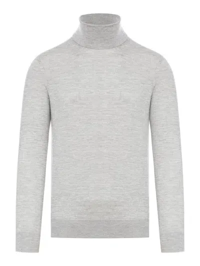 Z Zegna Lon G Sleeved Turtleneck Jumper In Grey