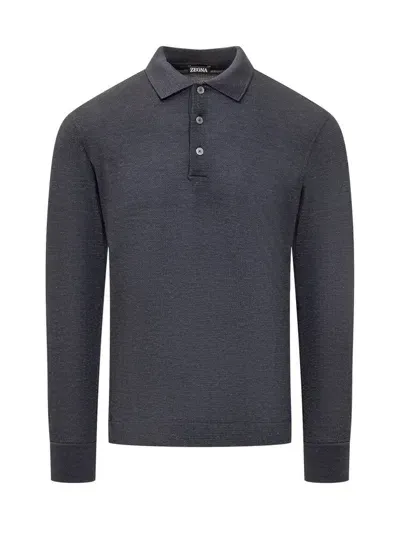 Z Zegna Long Sleeved Fine In Grey